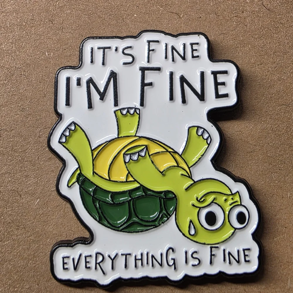 Green and Yellow Turtle Reptile Pin